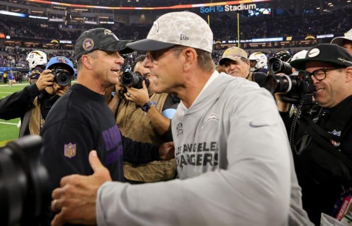 NFL: Ravens defeated Chargers in game between brothers John and Jim Harbaugh