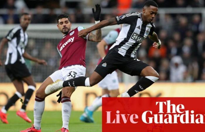 Newcastle v West Ham: Premier League – live | Premier League