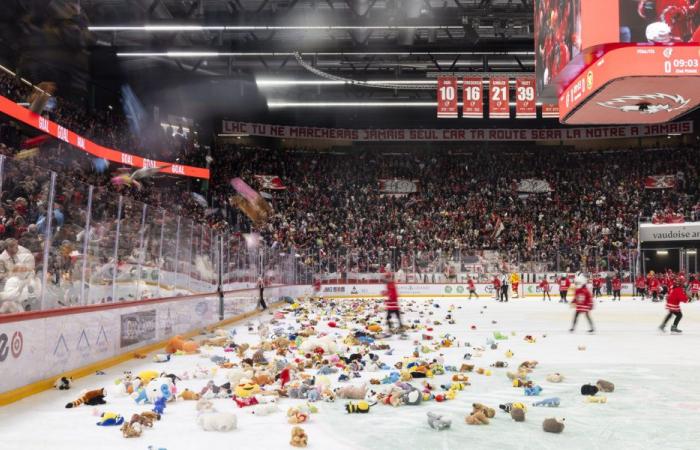 Goals, victory, cuddly toys and smiles at the Vaudoise Aréna