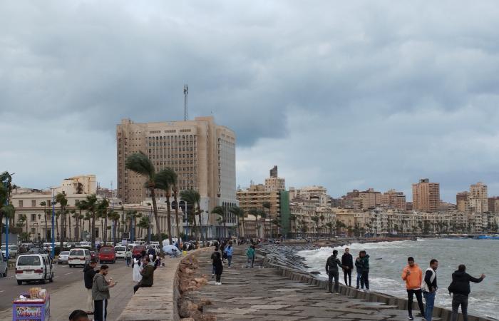 Alexandria’s weather is unstable… very cold with active wind movement… video and photos