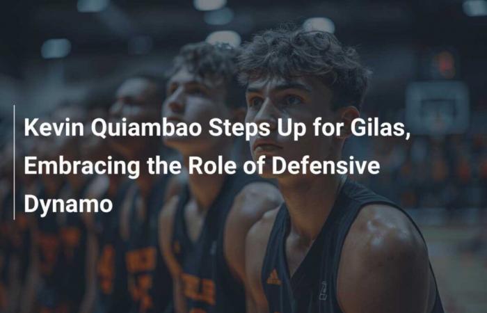 Kevin Quiambao takes charge for Gilas, taking on the role of defensive dynamo