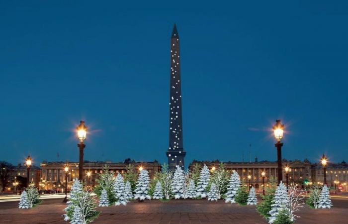 Place de la Concorde is transformed for the holidays