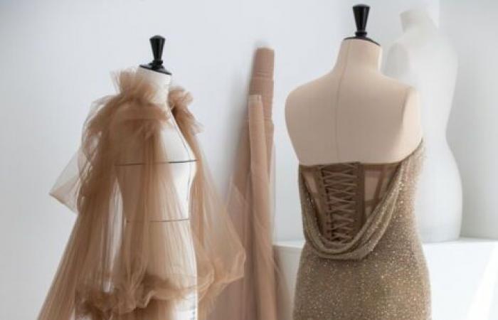 The secrets of the gold dress worn by Rihanna in the Dior “J’adore” ad, exhibited in Paris