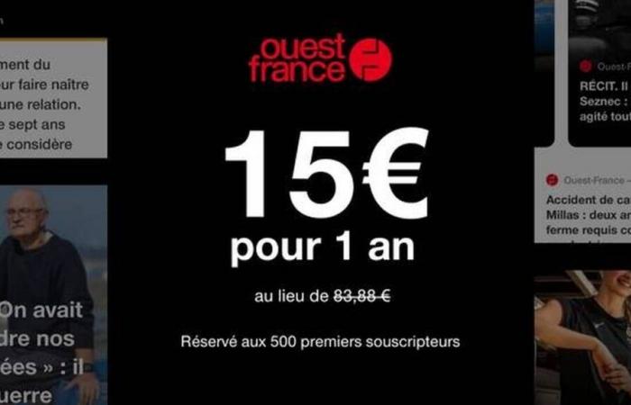 One year of Ouest-France subscription at (very) low price for the first 500 registered