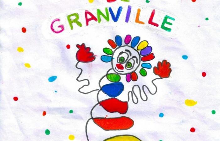 The poster for the Granville Carnival 2025 is a drawing by schoolchildren from La Manche