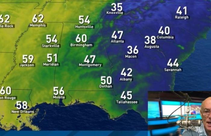 James Spann: Mild Monday for Alabama; showers arrive tonight