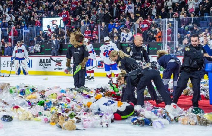 The doggie toss match returns on December 7 at Place Bell