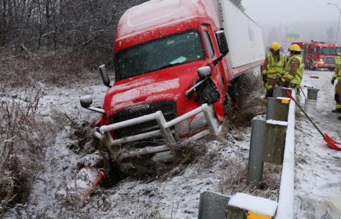 [EN IMAGES] First snow in Quebec: several road exits in a few minutes