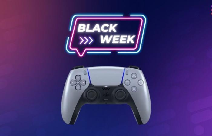 The beautiful silver-colored DualSense PS5 controller is at a great price during Black Friday Week