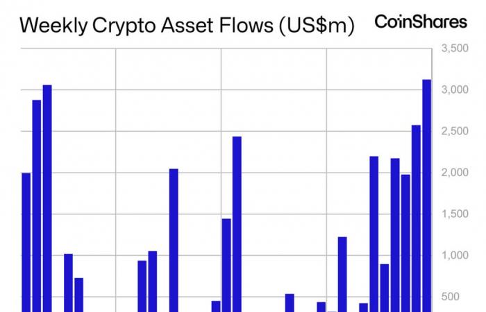 Volume 210: Digital Asset Fund Flows Weekly Report | by James Butterfill | Nov, 2024