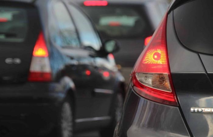 traffic jams in western Toulouse this Tuesday