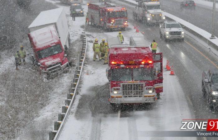 First snowfall in the Quebec region, accidents multiply