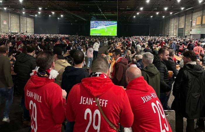 IN PICTURES – At Brest Expo, Brest supporters set the fan zone on fire