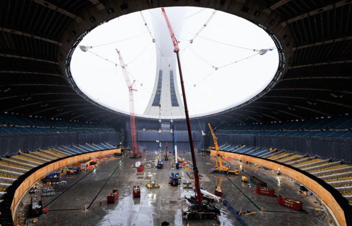 Olympic Stadium | With the roof practically dismantled, winter promises to be a major challenge