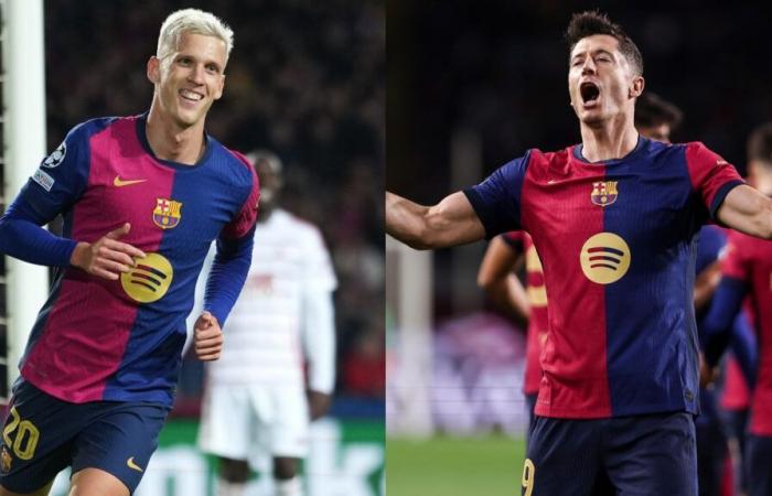 Barcelona player ratings vs Brest: Centurion Robert Lewandowski and Dani Olmo do the damage as Blaugrana battle past Champions League surprise package