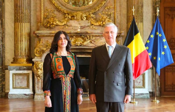 King Philippe welcomes the diplomatic representative of Palestine to Belgium for the first time