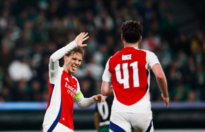 Arsenal lets off steam against Sporting Portugal – C1 – J5 – Sporting CP-Arsenal (1-5)