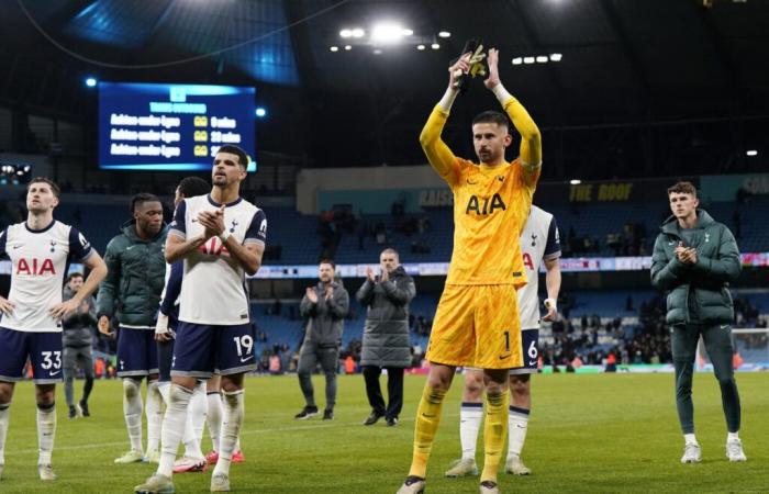 Vicario played an hour against Manchester City with a broken ankle – Premier League – J14 – Manchester City-Tottenham (0-4)