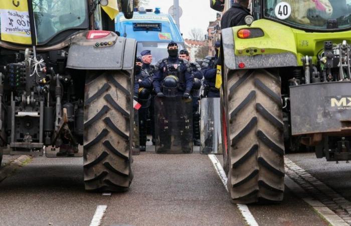 Rural Coordination tractors arrived near the European Parliament in Strasbourg