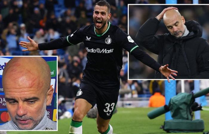 Man City 3 Feyenoord 3: Pep left scratching his head as he blows 3-0 lead for first time EVER and extends nightmare run