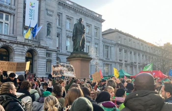 Teachers’ strike: thousands of demonstrators in Liège, update on the actions carried out in Wallonia and Brussels