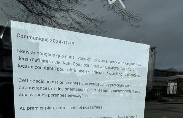 Küto – Comptoir à Tartares Rimouski closes its doors