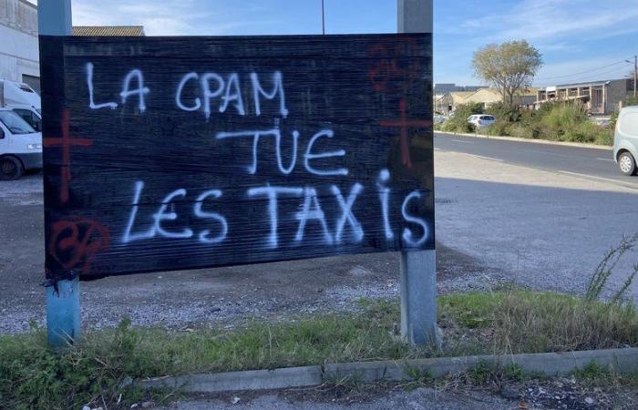 “CPAM kills taxis”: banners hung in Sète illustrate the concern of the profession