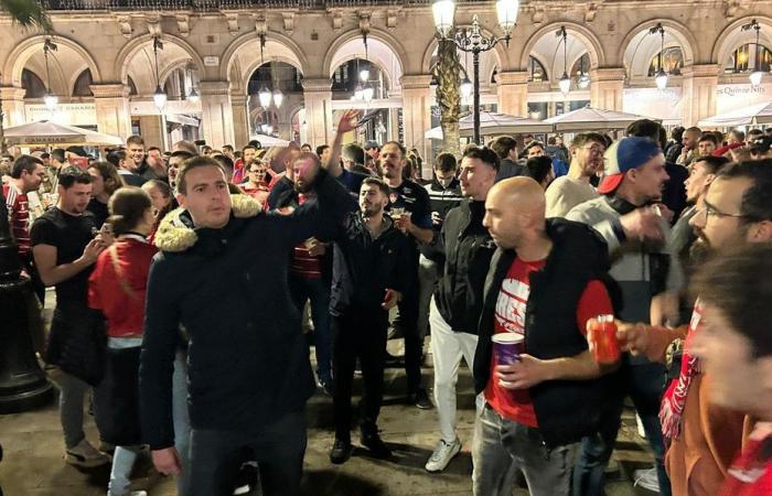 “Here is Brest”, “Brest in the Champions League”. Before the match in Barcelona, ​​Stade Brestois supporters are already celebrating