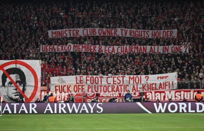 Bayern Munich – PSG. Nasser al-Khelaïfi targeted by banners in Munich