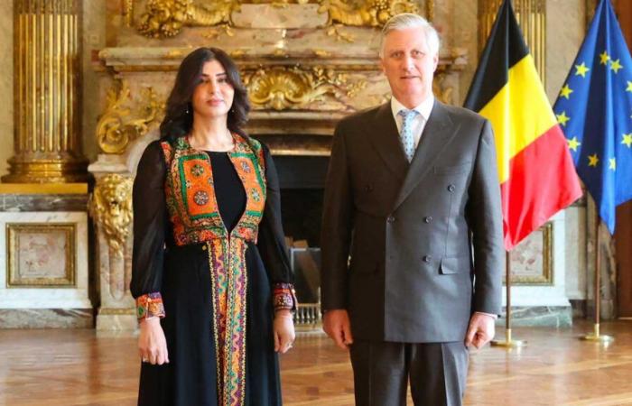 King Philippe welcomes the diplomatic representative of Palestine to Belgium for the first time