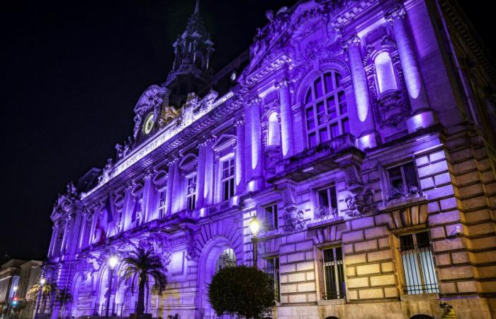 Towers. Why was City Hall lit up purple?