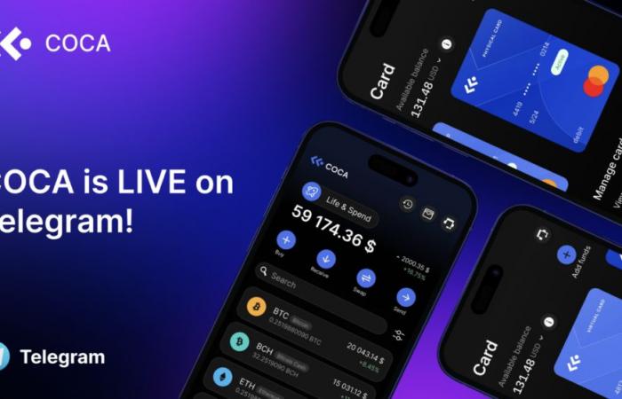 Coca Wallet on Telegram with a zero-fee campaign