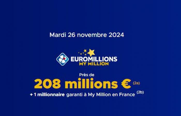 the draw of this Tuesday, November 26, 2024, nearly 208 million euros at stake