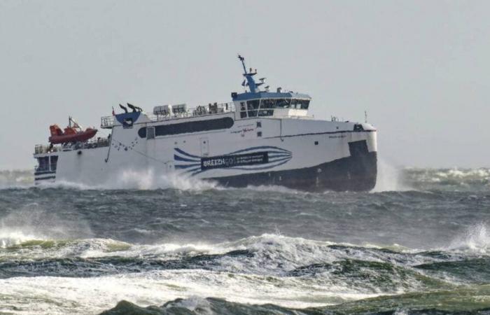 she gave birth on board the ship between Groix and Lorient