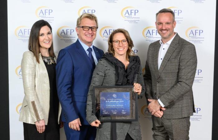 Caroline Richer winner of the AFP Quebec Rising Star award