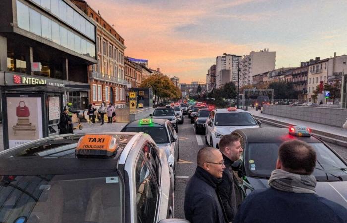 Between gathering and filtering dams, taxis mobilized in Toulouse