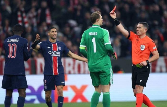 Bayern Munich – PSG. Eight yellows, Dembélé sent off… Referee Istvan Kovacs drew the cards