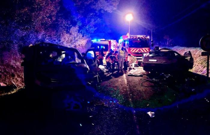 Violent collision between two cars, second road accident in the space of a few hours in a small town