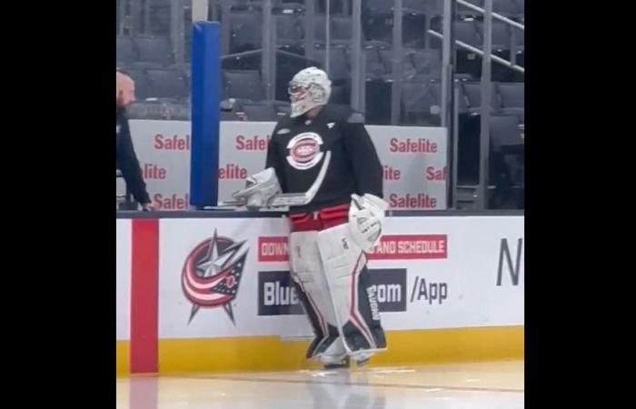 A member of the Blue Jackets management as goaltender for the Canadiens