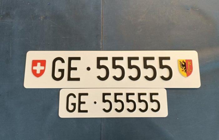 Record auction: 48,000 francs for GE plate 55555