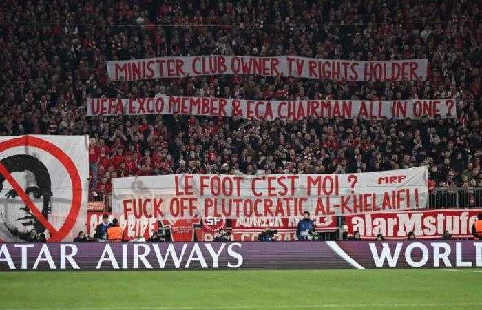 Al-Khelaïfi targeted by insulting banners in Munich