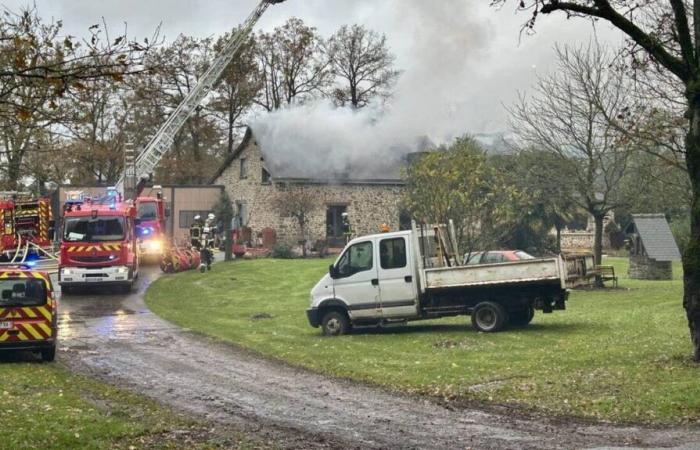 More than forty firefighters mobilized for a house fire near Vitré