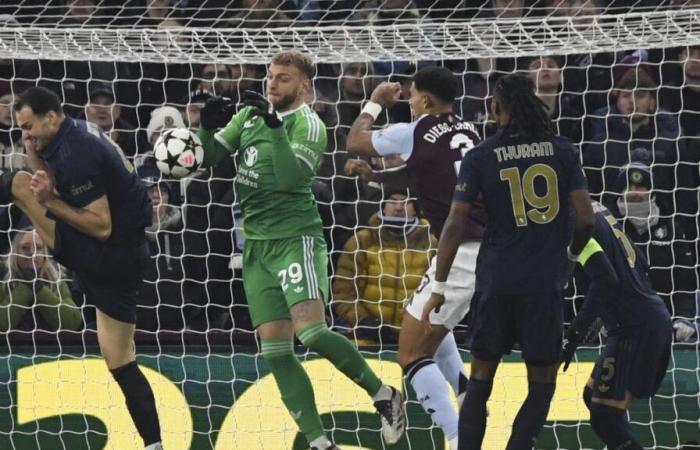 Aston Villa-Juventus Champions League result 0-0: goal disallowed for Rogers in the 93rd minute, one point for Motta