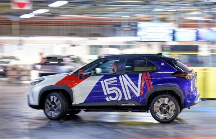 Which car has just celebrated the 5 millionth unit produced in France?