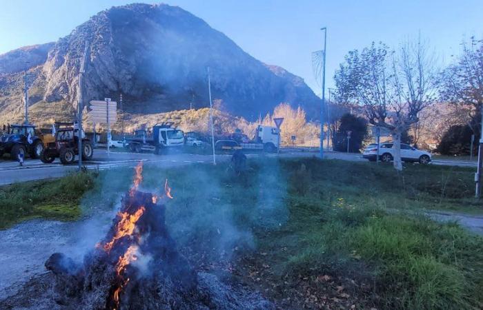 Anger of the farmers: with the peasants mobilized on the Sabart roundabout in Tarascon-sur-Ariège, “this is the nice step, it risks going up”