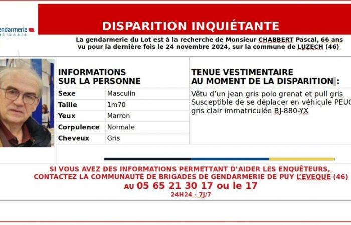 Worrying disappearance in Occitania: a 66-year-old general practitioner wanted by the gendarmerie