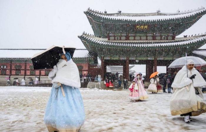 IN PICTURES. More than 16 cm of snow in Seoul, a record for more than a century