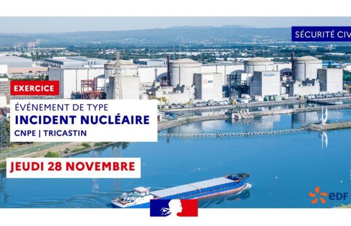 National nuclear safety exercise at the Tricastin power plant: mobilization of 19 municipalities in the Rhone Gard