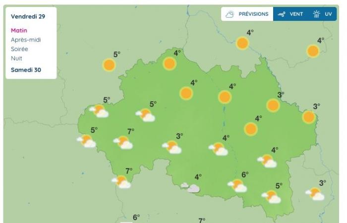 Allier (weather) – What will the weather be like on Friday November 29?