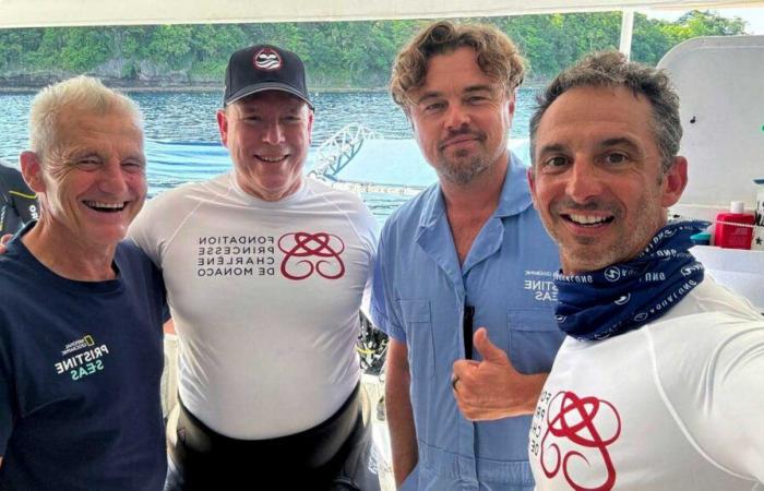 Prince Albert II and Leonardo DiCaprio on an expedition to the Solomon Islands